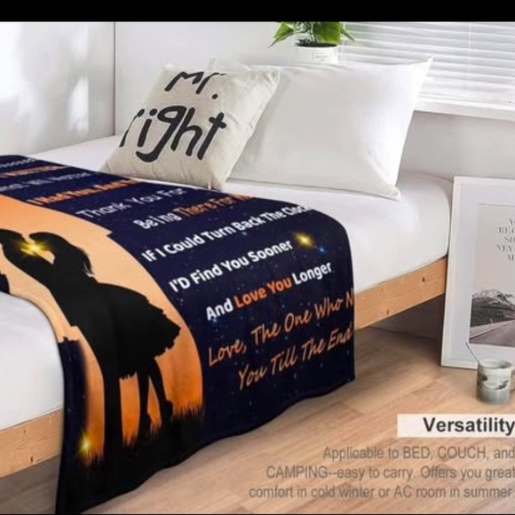 To my wife Blanket Size 50x60 Inc - Picture 5 of 7